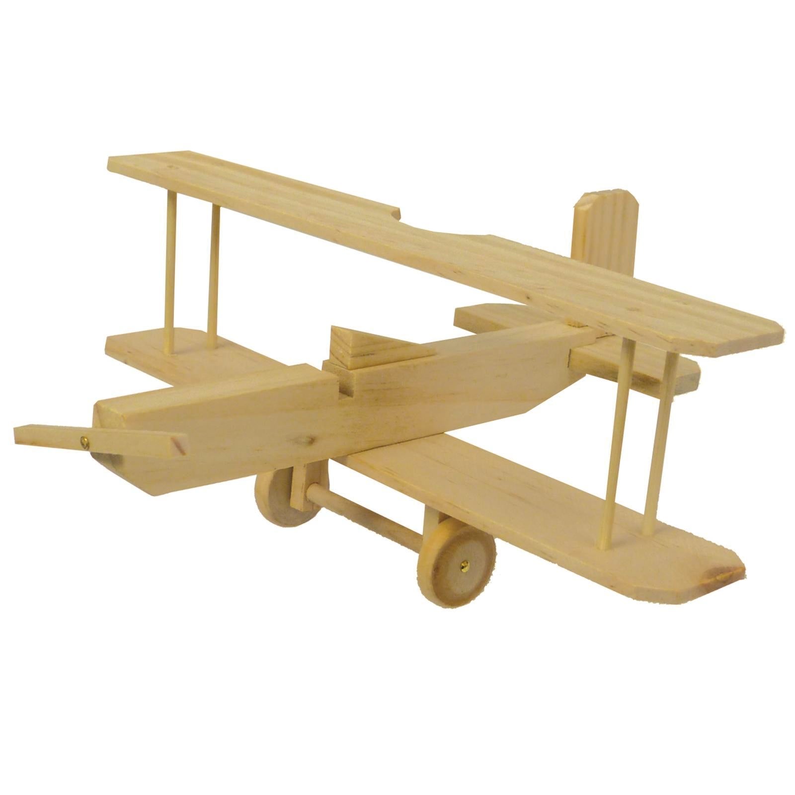 Boyle Wooden Plane Crafty Kit, 150mm Build and Paint Model Plane Kit with Paints