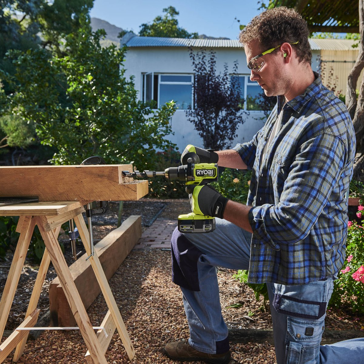 Ryobi 18V ONE+ HP High Torque Hammer Drill Kit - 2x 4Ah Batteries - 110Nm Torque - SuperSaverAU - view 3