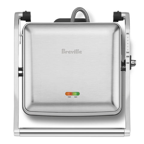 Breville the Toast and Melt Four Slice Sandwich Press - Brushed Stainless Steel, 2200W - LSG545BSS