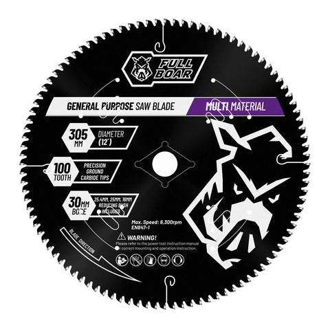 Full Boar 305mm 100T Multi-Material Circular Saw Blade 30mm Bore