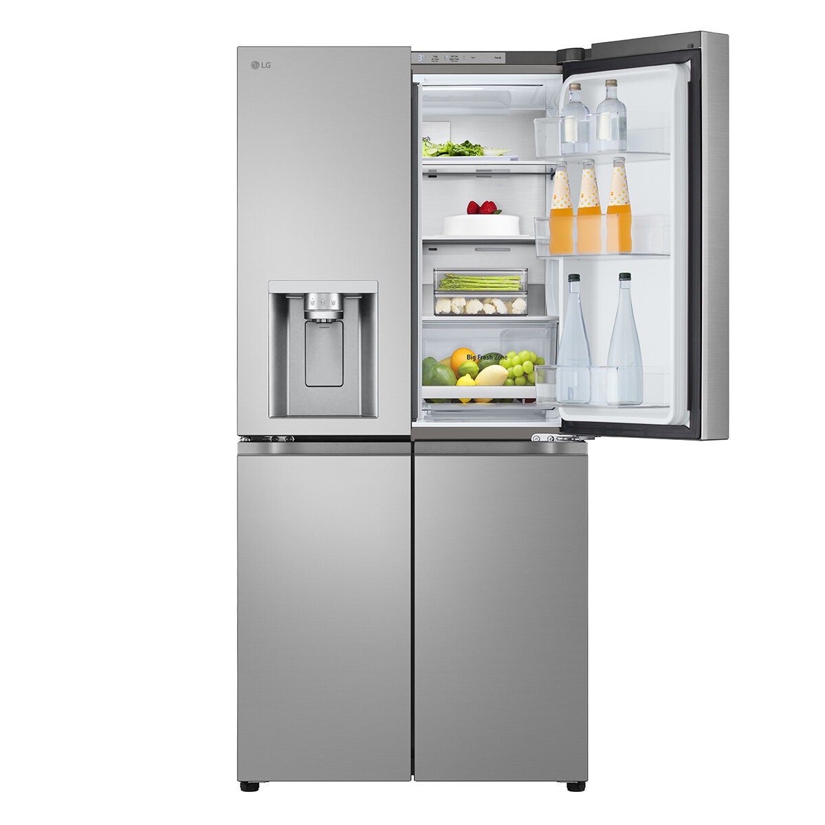 LG 506L French Door Fridge - Plumbed Ice and Water, Stainless Steel, 4.5 Star Energy - GF-L500PL