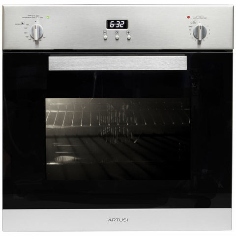 Artusi 60cm Natural Gas Built-In Oven - 65L, Stainless Steel Finish, Triple Glazed Door - AO650GG
