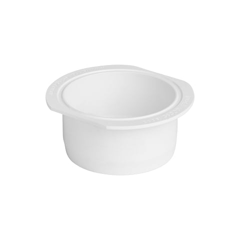 Rain Harvesting 75mm Round Gutter Outlet, White PVC for Flat Bottom Gutters