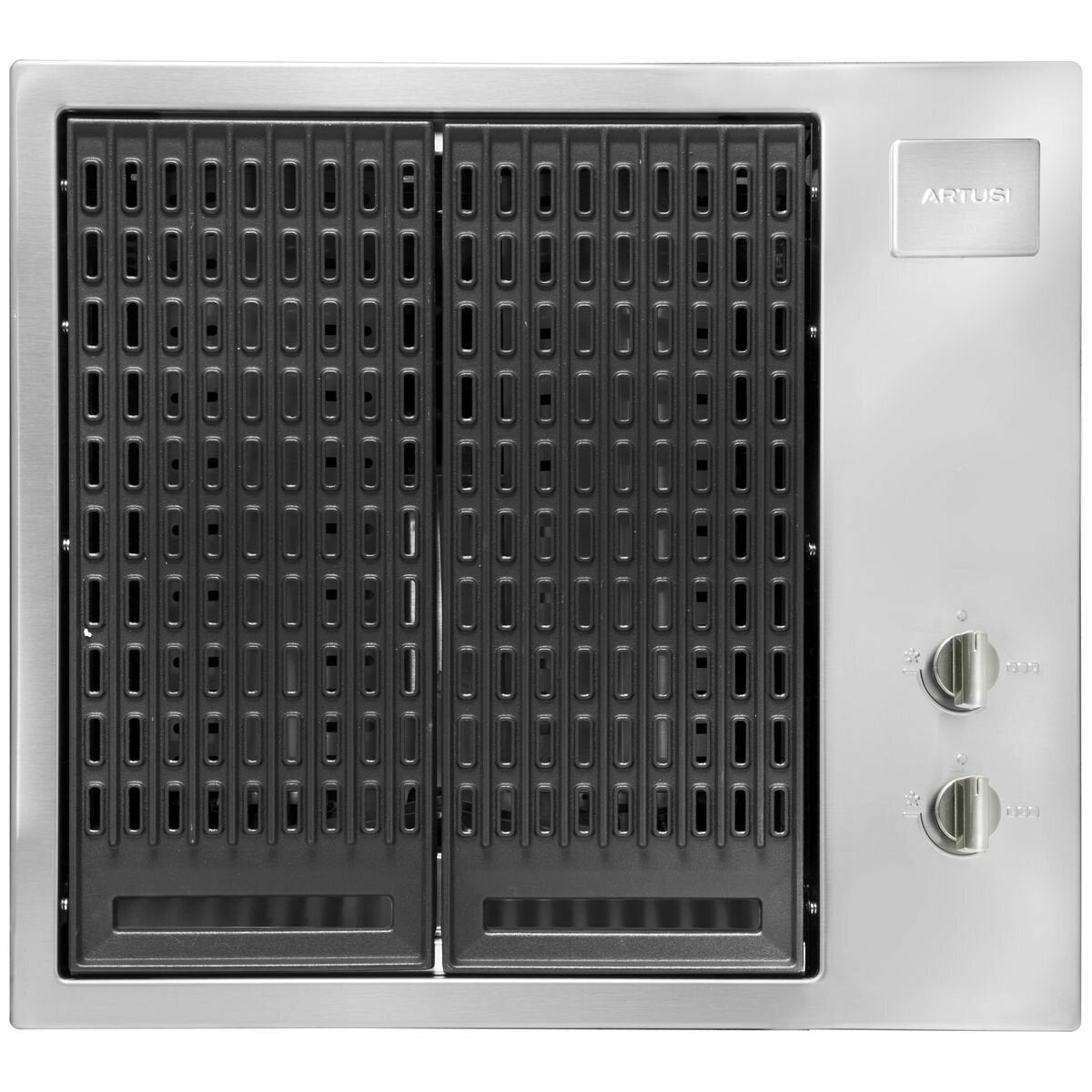 Artusi Built-In Barbecue 2 Burner - AS316 Stainless Steel, Cast Iron Grill Plates - ABBQM3
