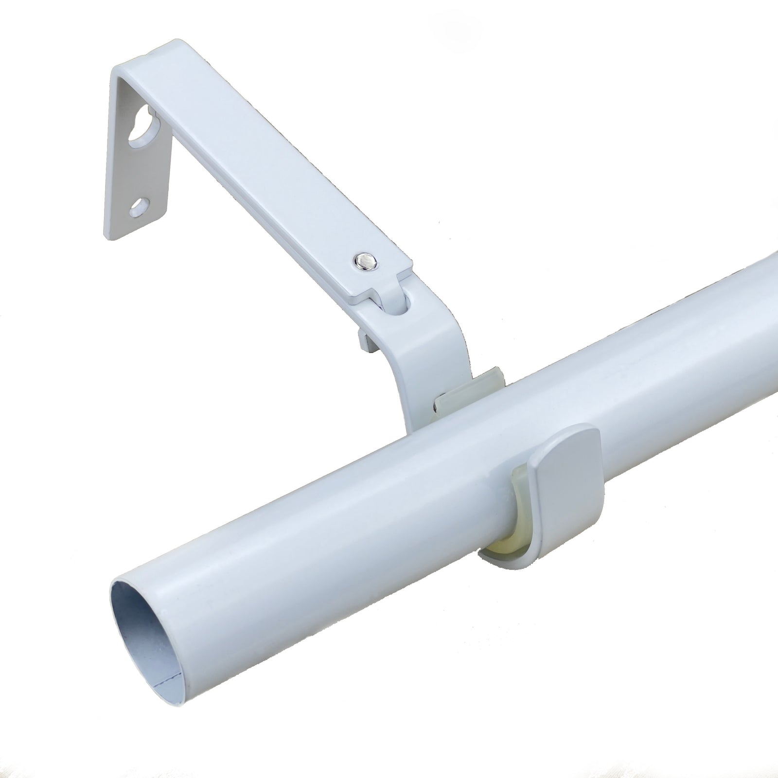 Pillar White 25/32mm Adjustable Universal Curtain Rod Bracket, 1 Pair