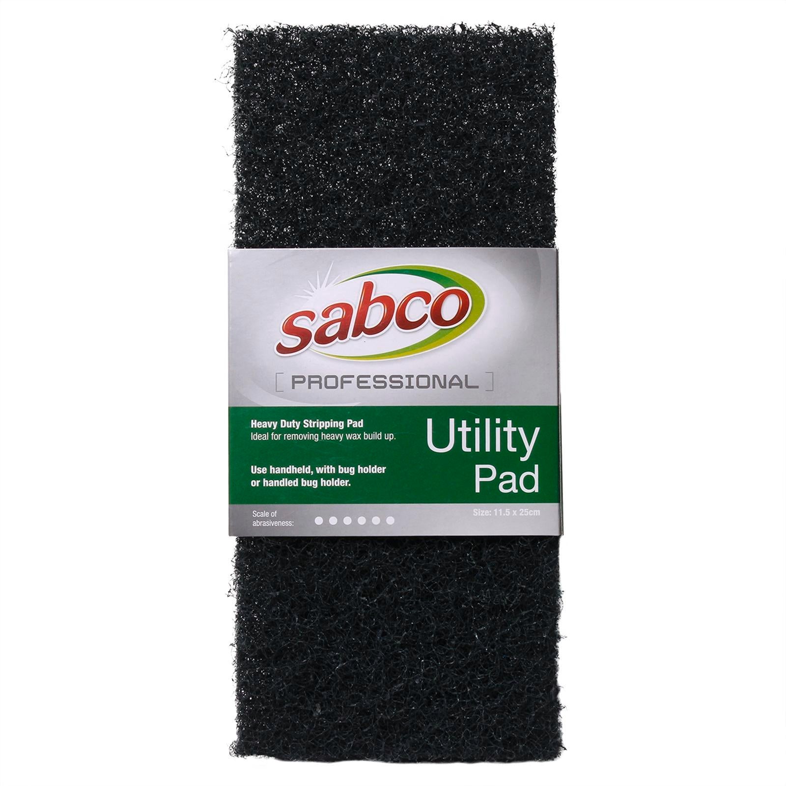 Sabco Professional Black Heavy Duty Utility Pad 11.5 x 25cm