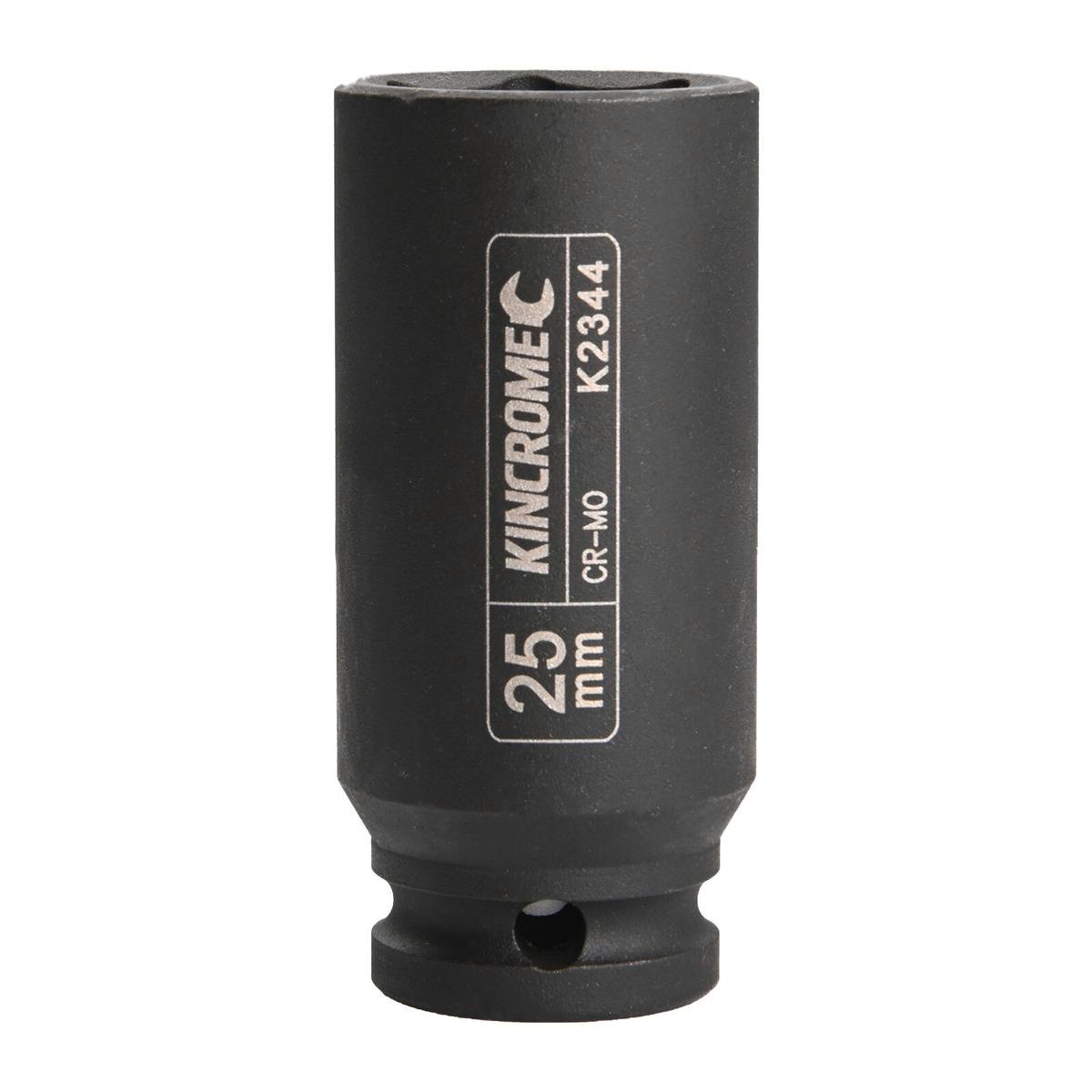 Kincrome 25mm 1/2" Drive Chrome Molybdenum Deep Impact Socket Black