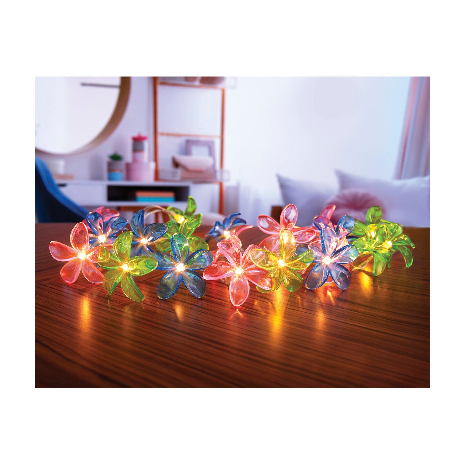 Lytworx Warm White Battery/USB Flower Lights, 2.85m, 20 LED, Indoor/Outdoor - 20 Pack