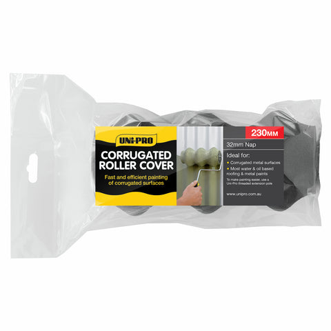 Uni-Pro 230mm Corrugated Roller Cover - 32mm Nap Foam