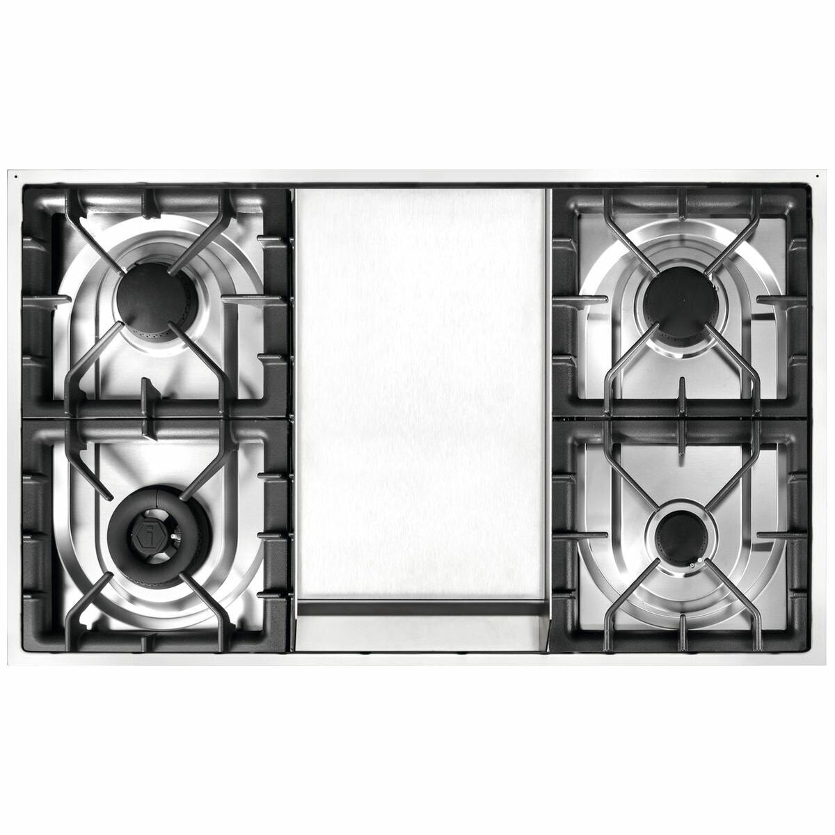 ILVE 90cm Dual Fuel Freestanding Double Oven - Teppanyaki Cooktop, 108L, Stainless Steel - PD09FDWE3SS
