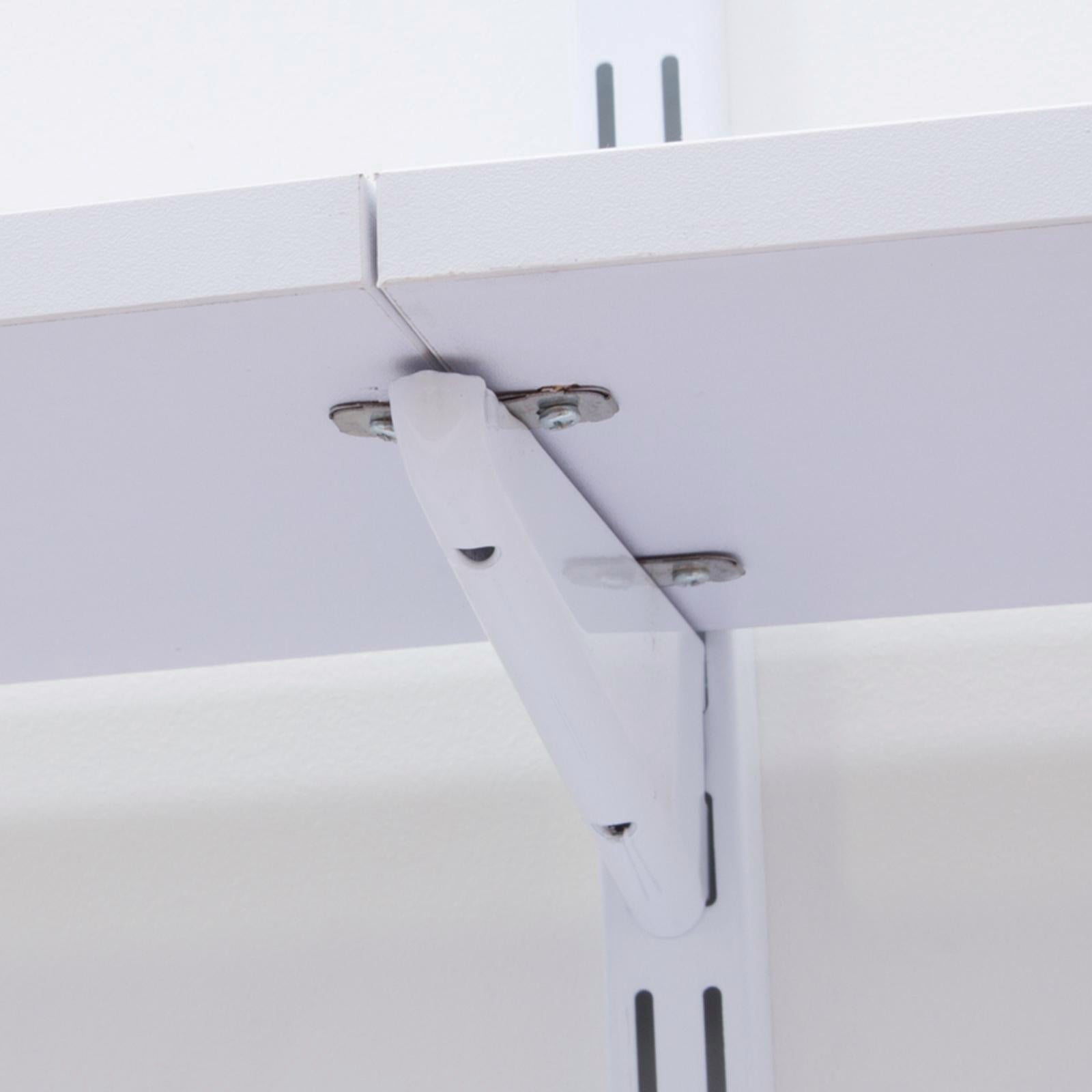 Flexi Storage Home Solutions Duo Shelf Clips Chrome Steel Double Slot - 6 Pack