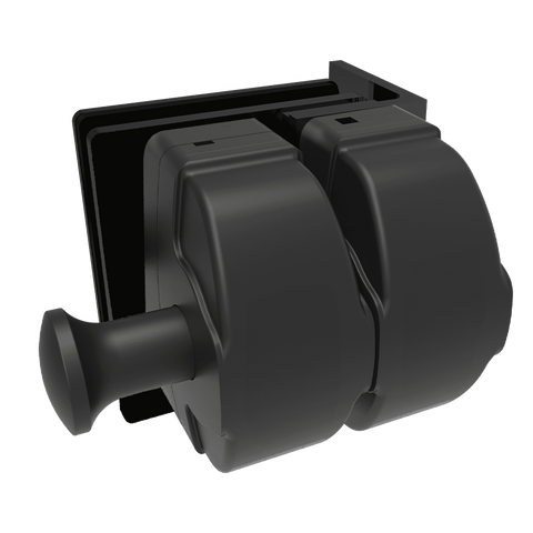 ProtectorAl Black Matte Wall/Post to Glass Pool Gate Latch 316 Stainless
