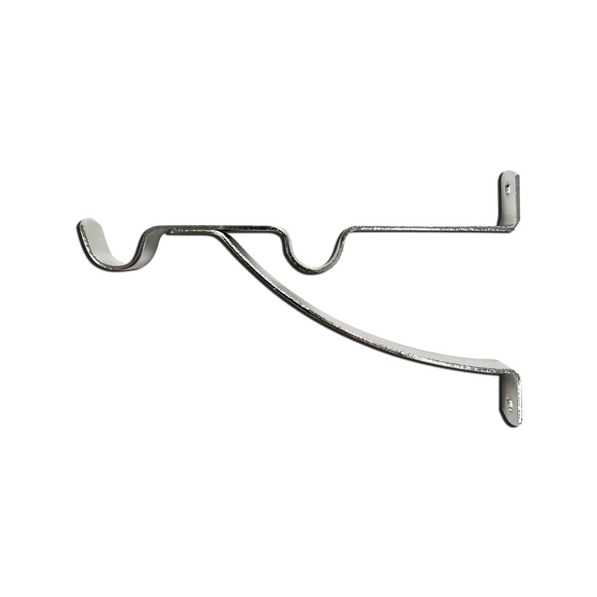 Windoware Satin Double Stayed Curtain Rod Bracket 2 Pack - 127mm - 16mm Support - SuperSaverAU - view 1