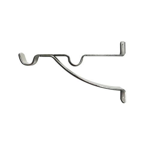 Windoware 127mm Satin Double Stayed Curtain Rod Bracket, 2 Pack