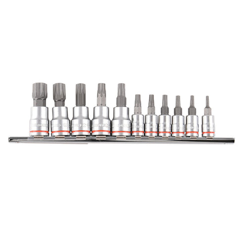 Kincrome 11 Piece Tamperproof TORX Screwdriver Bit Set, Silicon Alloy S2 Steel