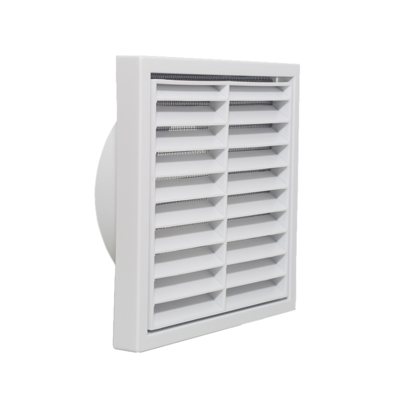 Builders Edge 100mm White Polypropylene Grill Vent with Insect Screen