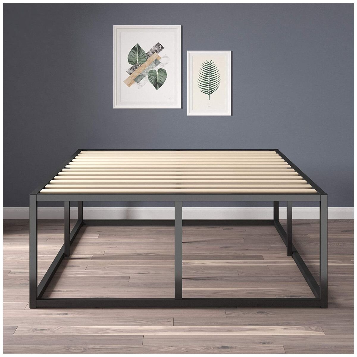 Zinus Joseph Single 45cm Metal Platform Bed Frame in Black - Steel Frame, Under-Bed Storage - AU-MBBF-18S
