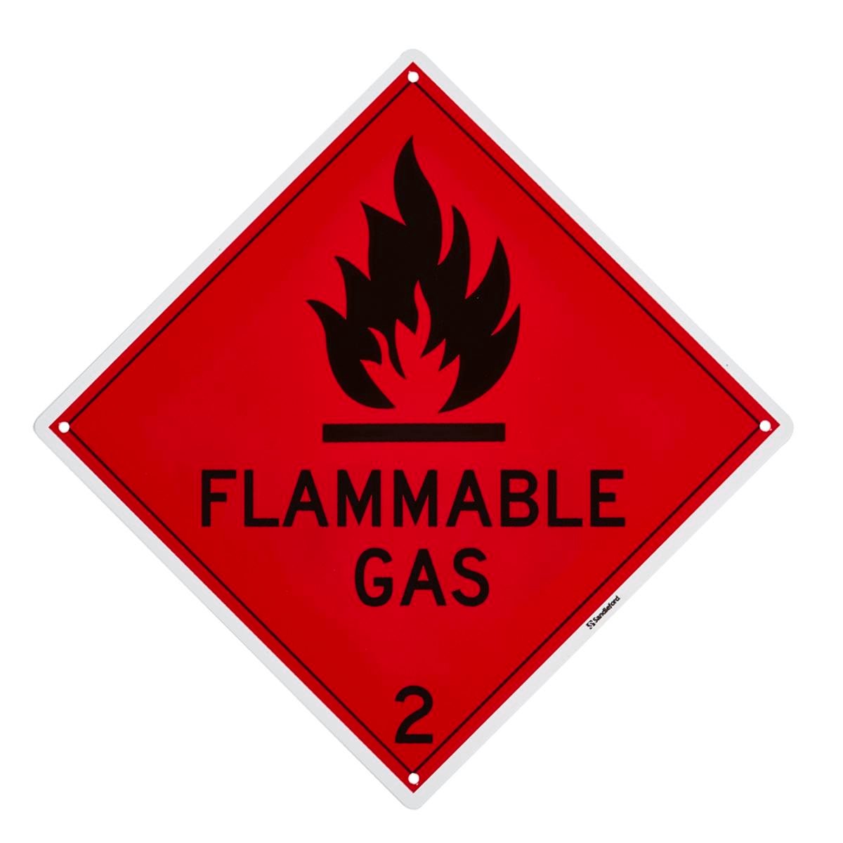 Sandleford 270 x 270mm Flammable Gas Polypropylene Sign