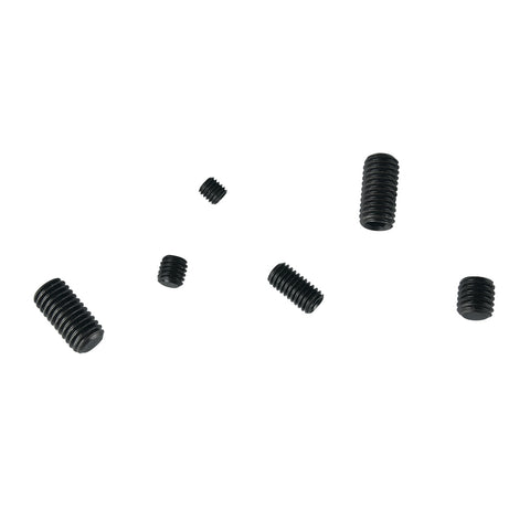 Pinnacle M5-M8 Black Assorted Grub Screw Set - 12 Pack