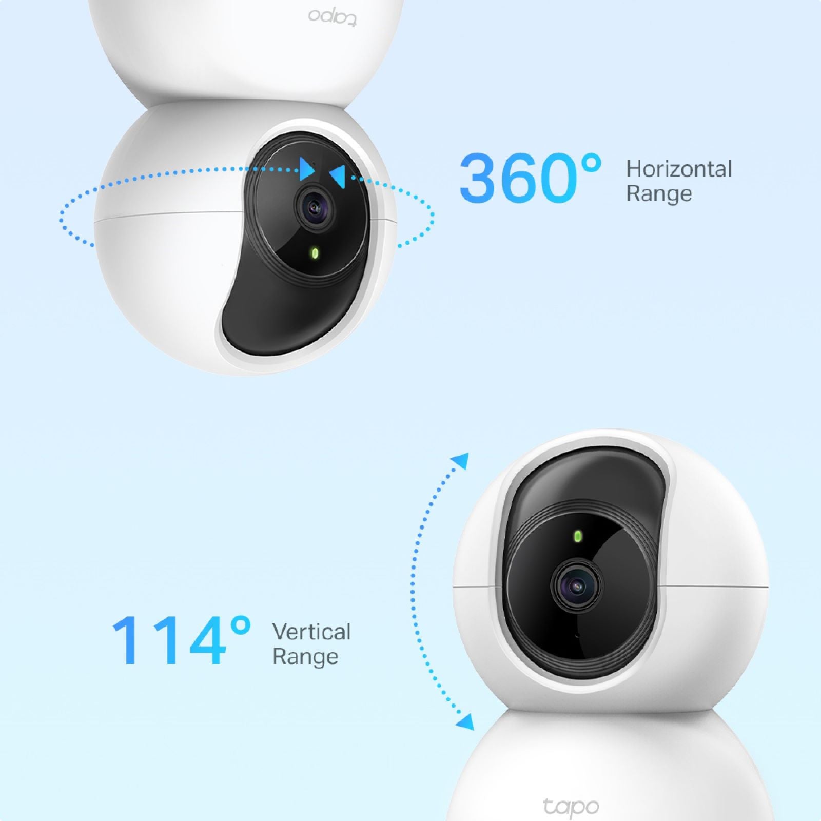 TP-Link Tapo C210 3MP Pan/Tilt Home Security Wi-Fi Camera, 2K Night Vision Indoor 2 Pack TAPO-C210P2