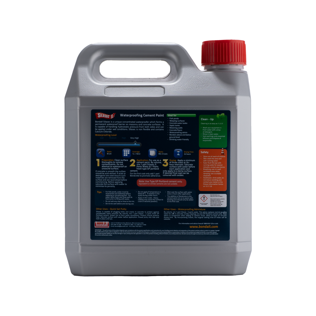Bondall Silasec 4L Liquid Waterproofing Cement Additive