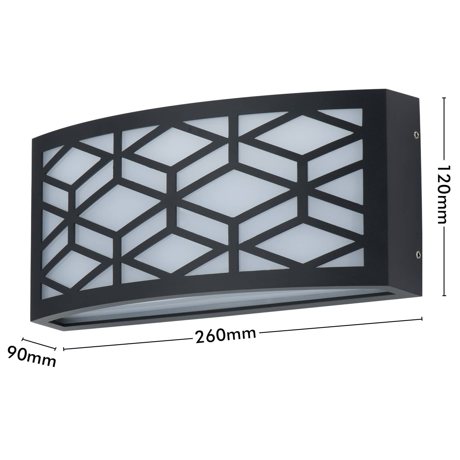 Arlec Black Burly LED Bunker Light, Diecast Aluminium Weather Resistant Hardwired Outdoor ABL5851