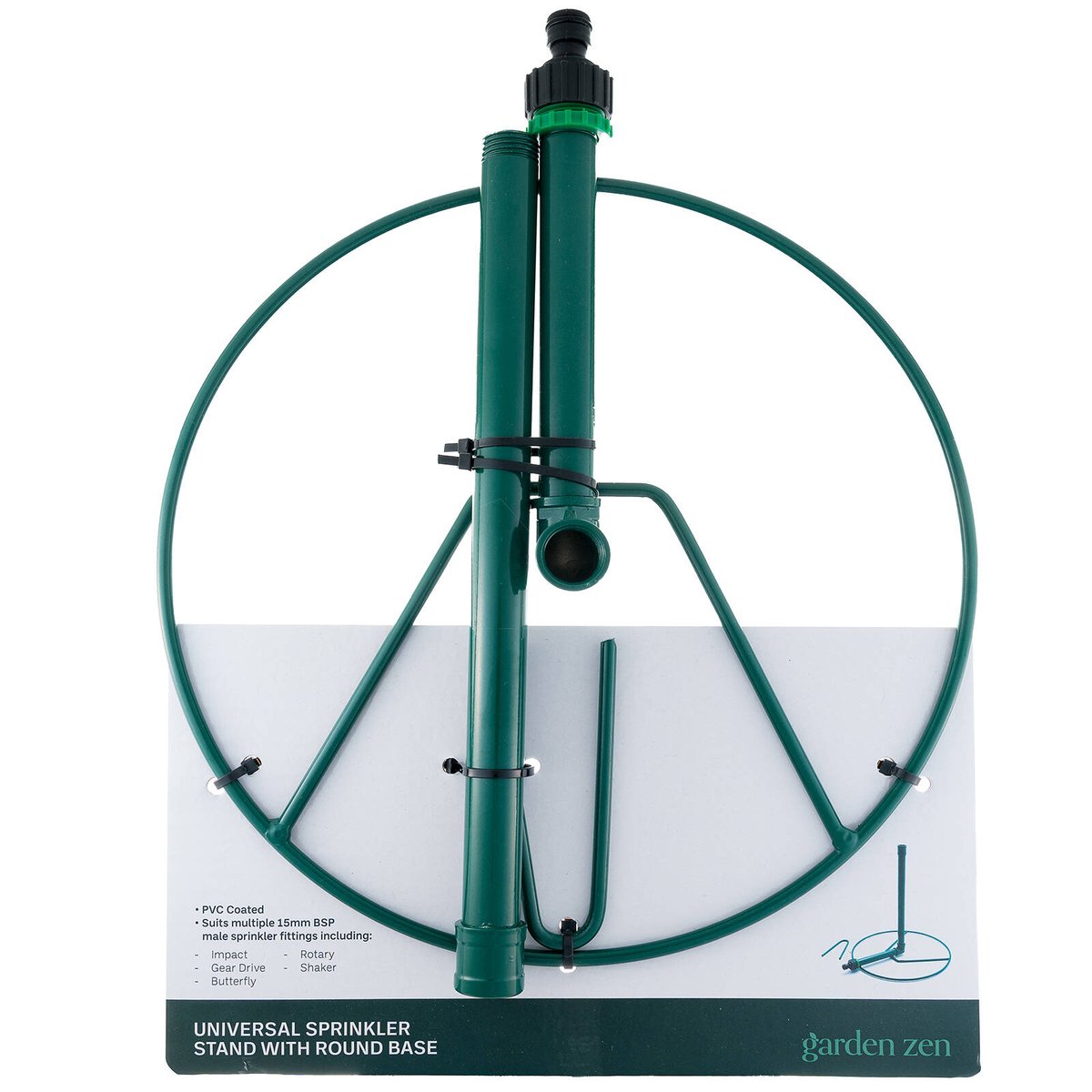 Garden Zen Universal Sprinkler Stand, Metal Garden Irrigation Support