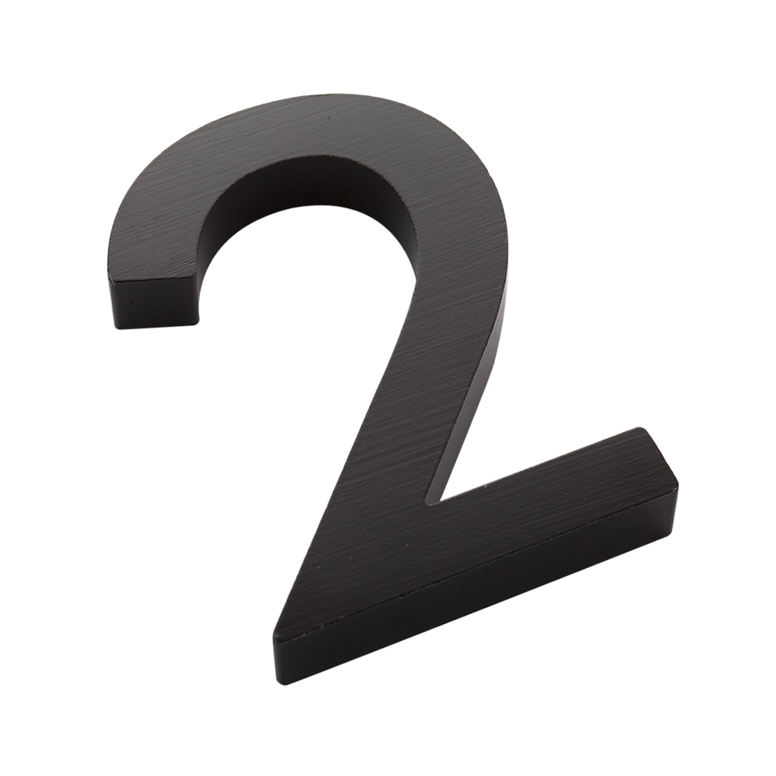 Sandleford Black Edge House Number 2 100mm Anodised Aluminium, Weather Resistant