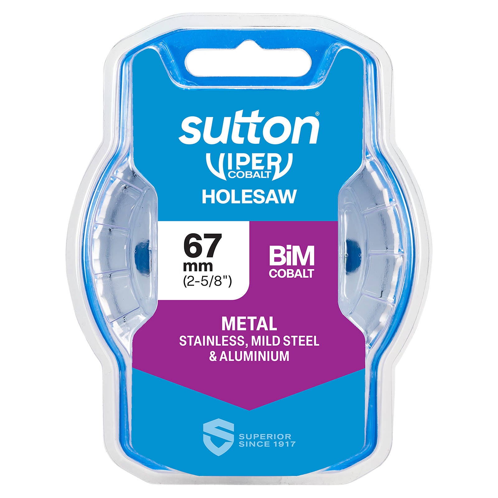 Sutton Tools 67mm Viper Cobalt Bi-Metal Holesaw, 32mm Drilling Depth