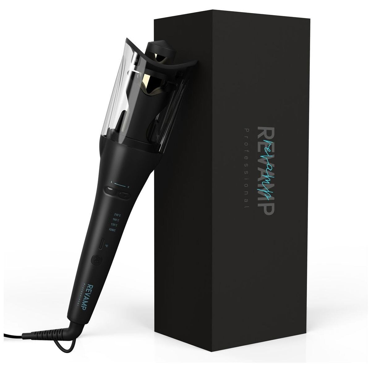 HoMedics Revamp Progloss Hollywood Wave - automatic rotating barrel, 3 heat settings, ionic jets - CL-2250-AU