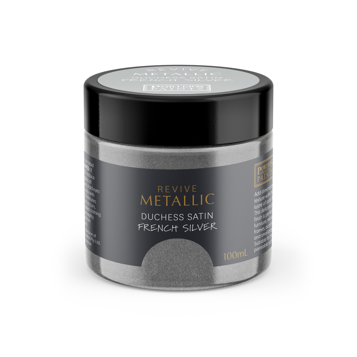 Porter's Paints 100ml Metallic French Silver Furniture Paint