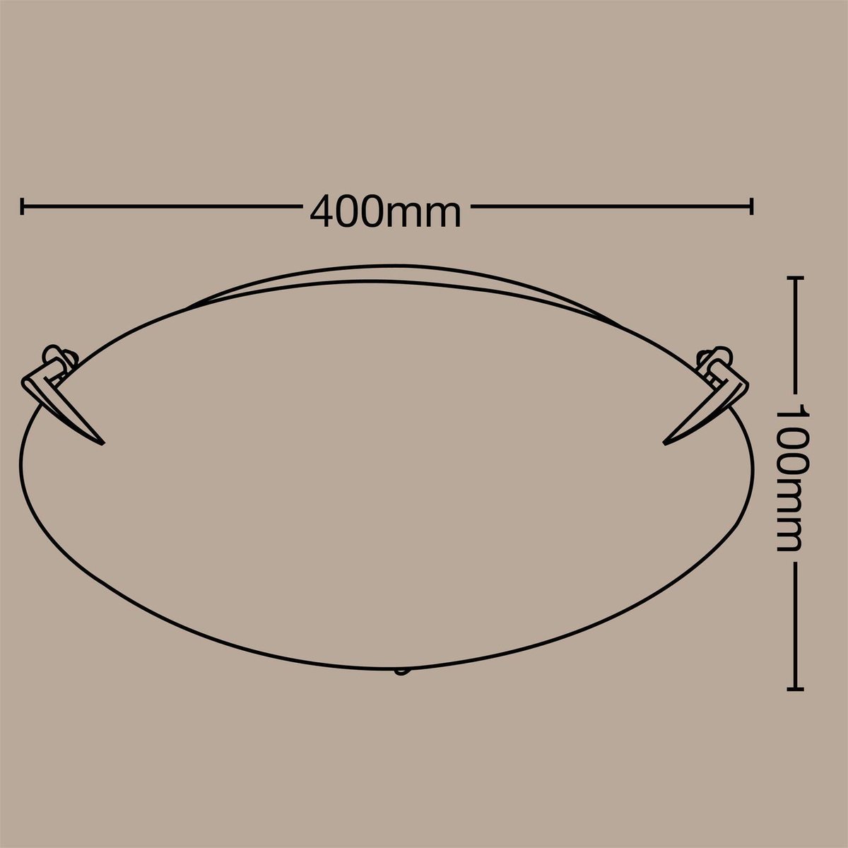 Luce Bella Frosted Glass Ceiling Light, 40cm, Twin E27 60W, Hardwired Indoor ACL207