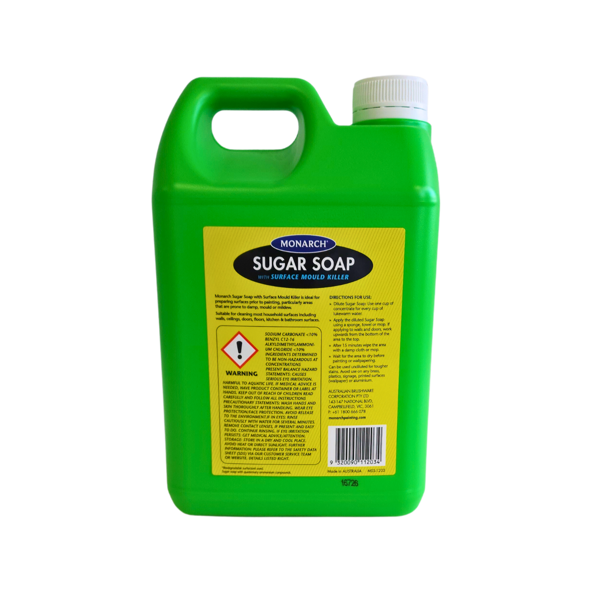 Monarch 3L Sugar Soap with Mould Remover