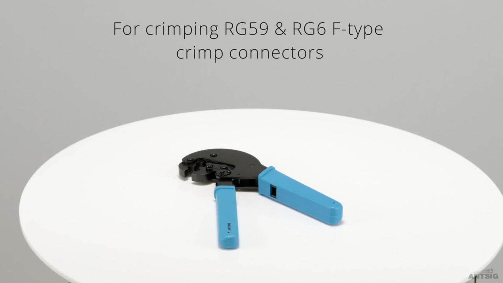 Antsig Heavy Duty F Crimping Tool, Hardened Steel for RG59 and RG6 Coax F Connectors