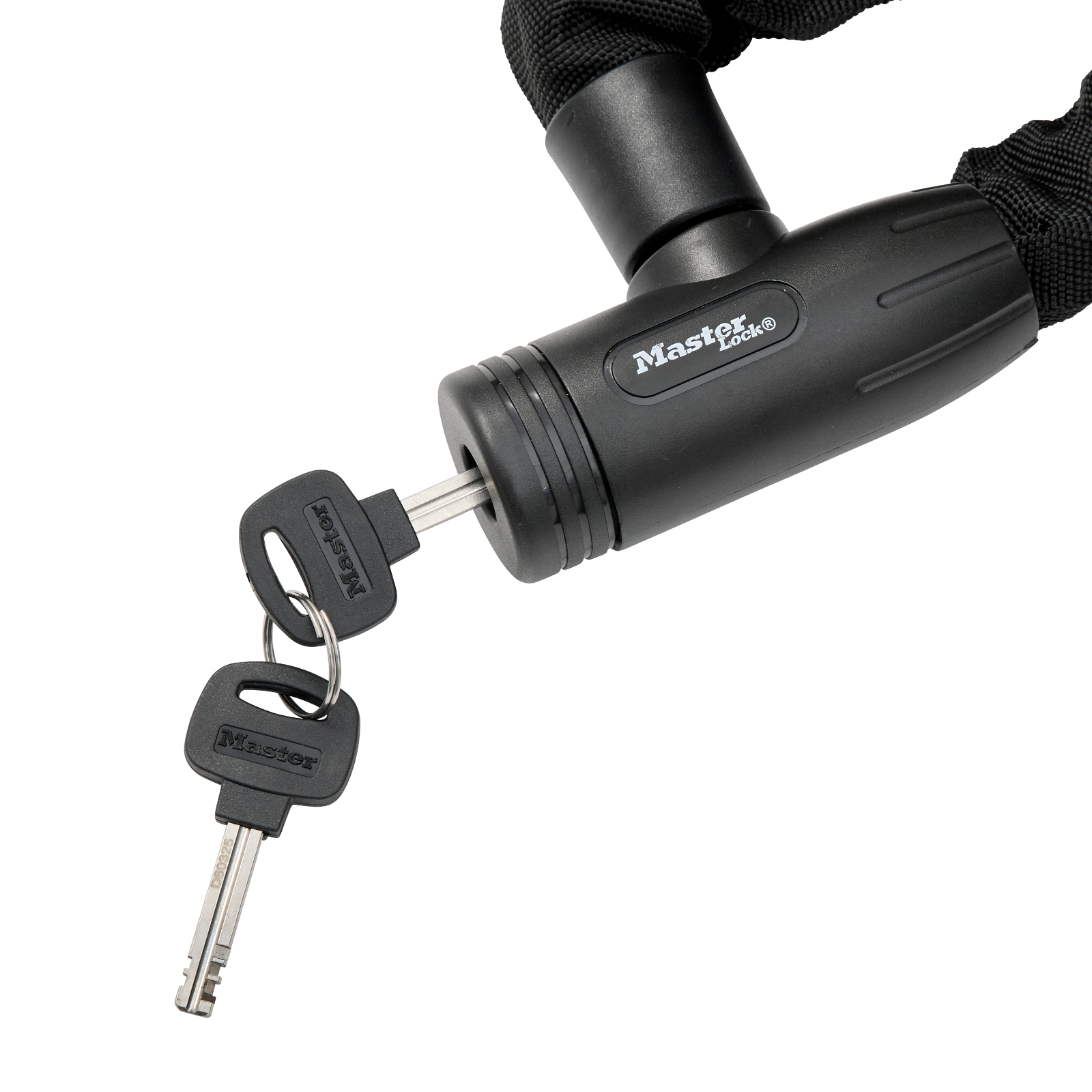 Master Lock 8mm x 0.9m Covered Chain With Integrated Key Lock, Steel, Nylon Covered