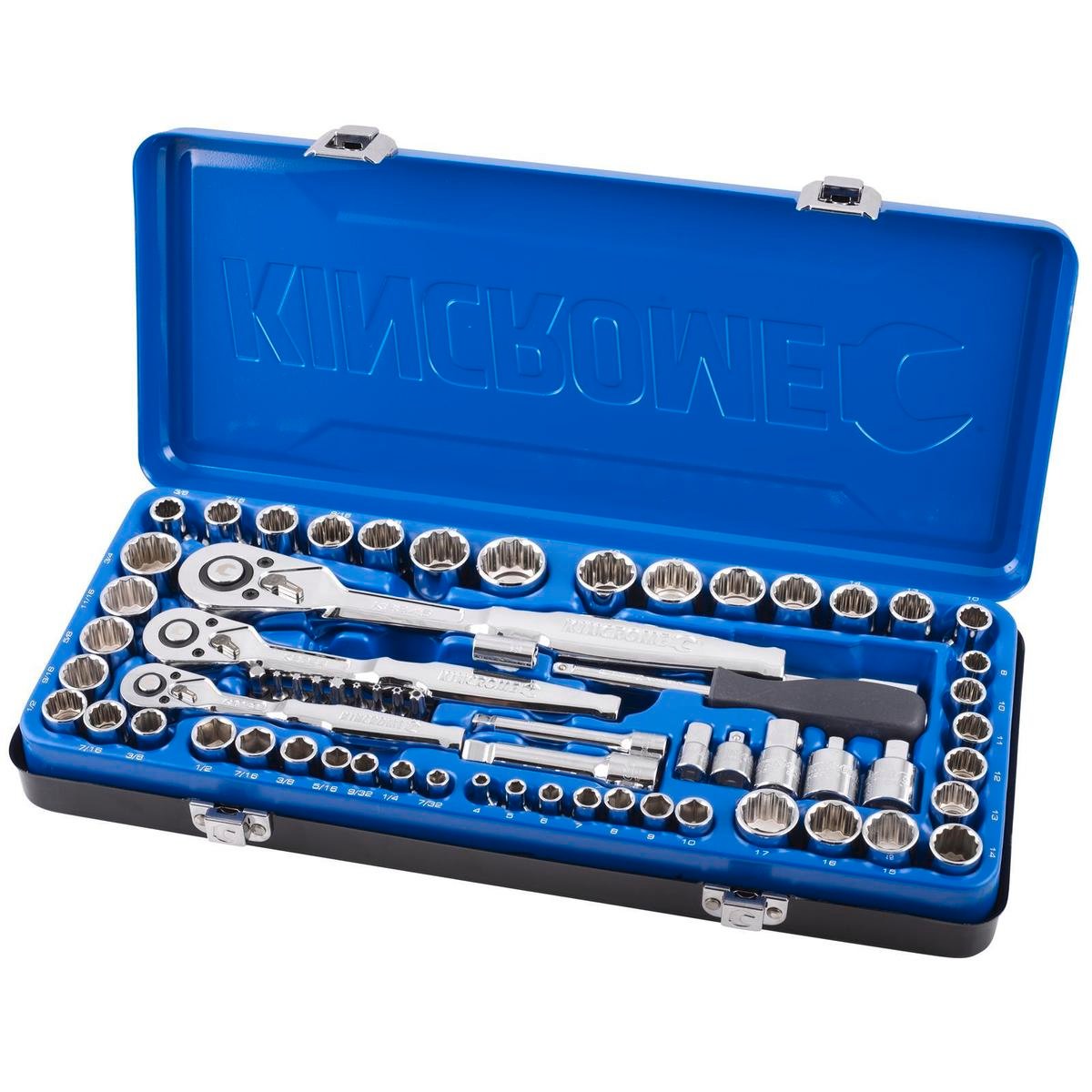 Kincrome 75 Piece 1/4" 3/8" and 1/2" Drive Metric and Imperial Socket Set