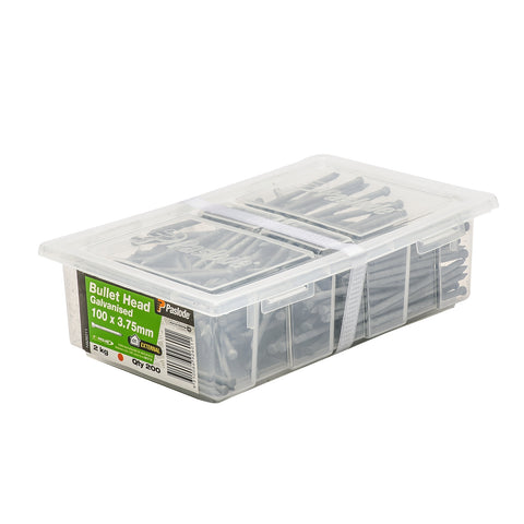 Paslode 100 x 3.75mm Galvanised Steel Bullet Head Nails 200 Pack 2kg