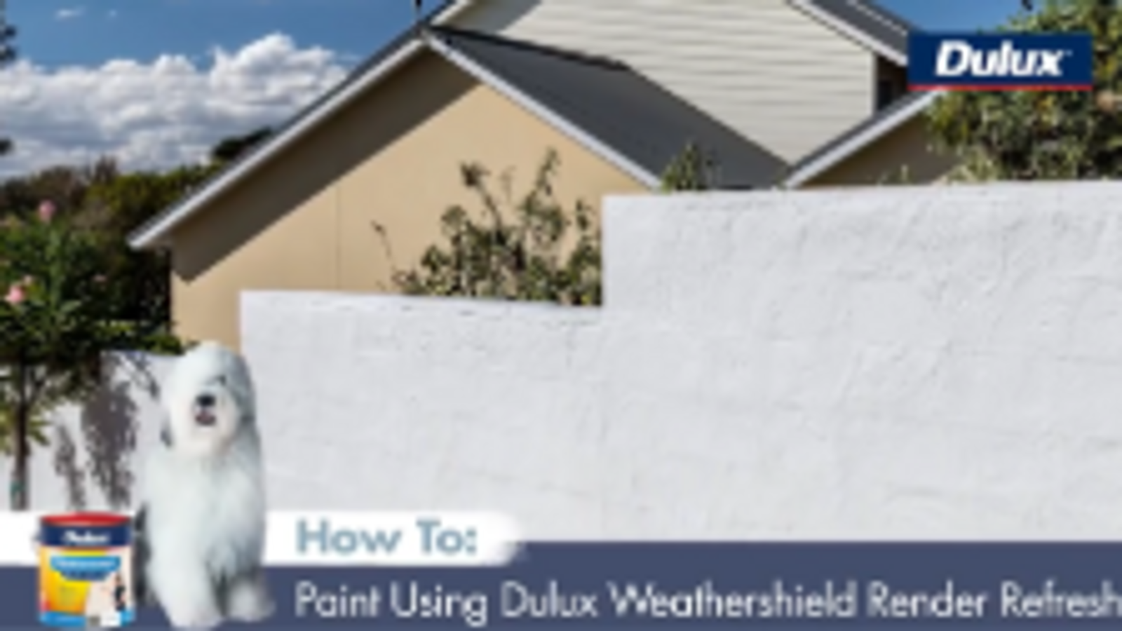 Dulux Weathershield Render Refresh 4L Exterior Paint White - Tintable Crack-Bridging Render Coating
