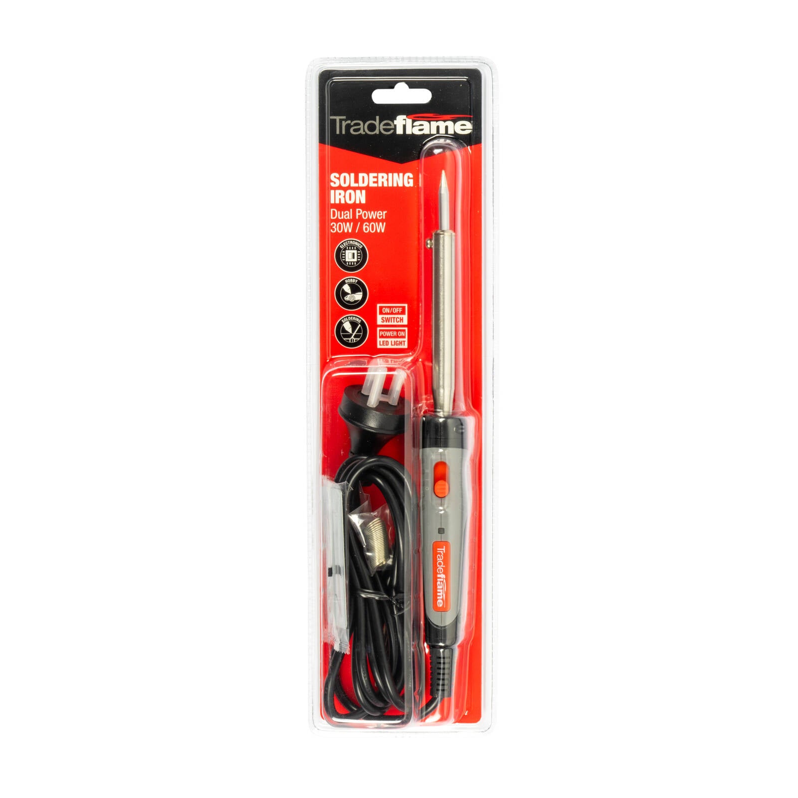 Tradeflame Dual Power 30W/60W Soldering Iron with 1.6m Cable