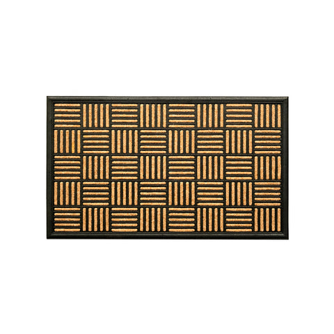 Bali Grid Coir & Rubber Outdoor Door Mat 45 x 75cm