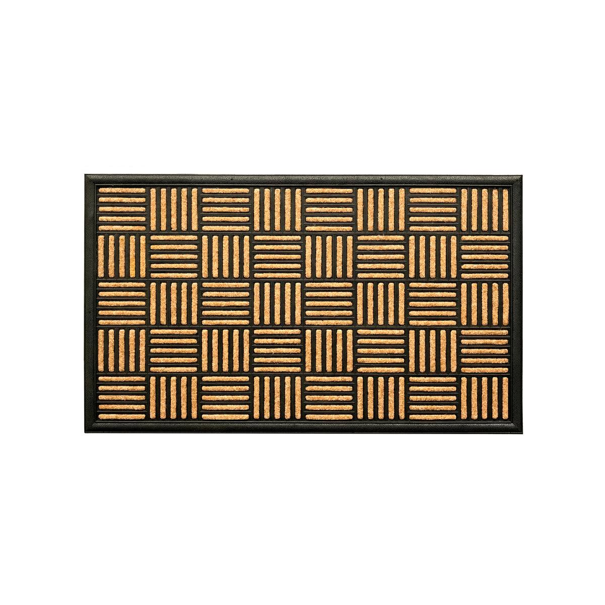 Bali Grid Coir & Rubber Outdoor Door Mat 45 x 75cm