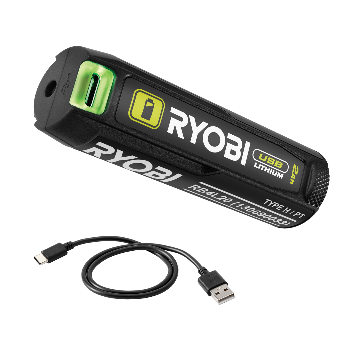 Ryobi USB Lithium 2Ah Battery and Power Bank RB4L20 with LED Charge Gauge