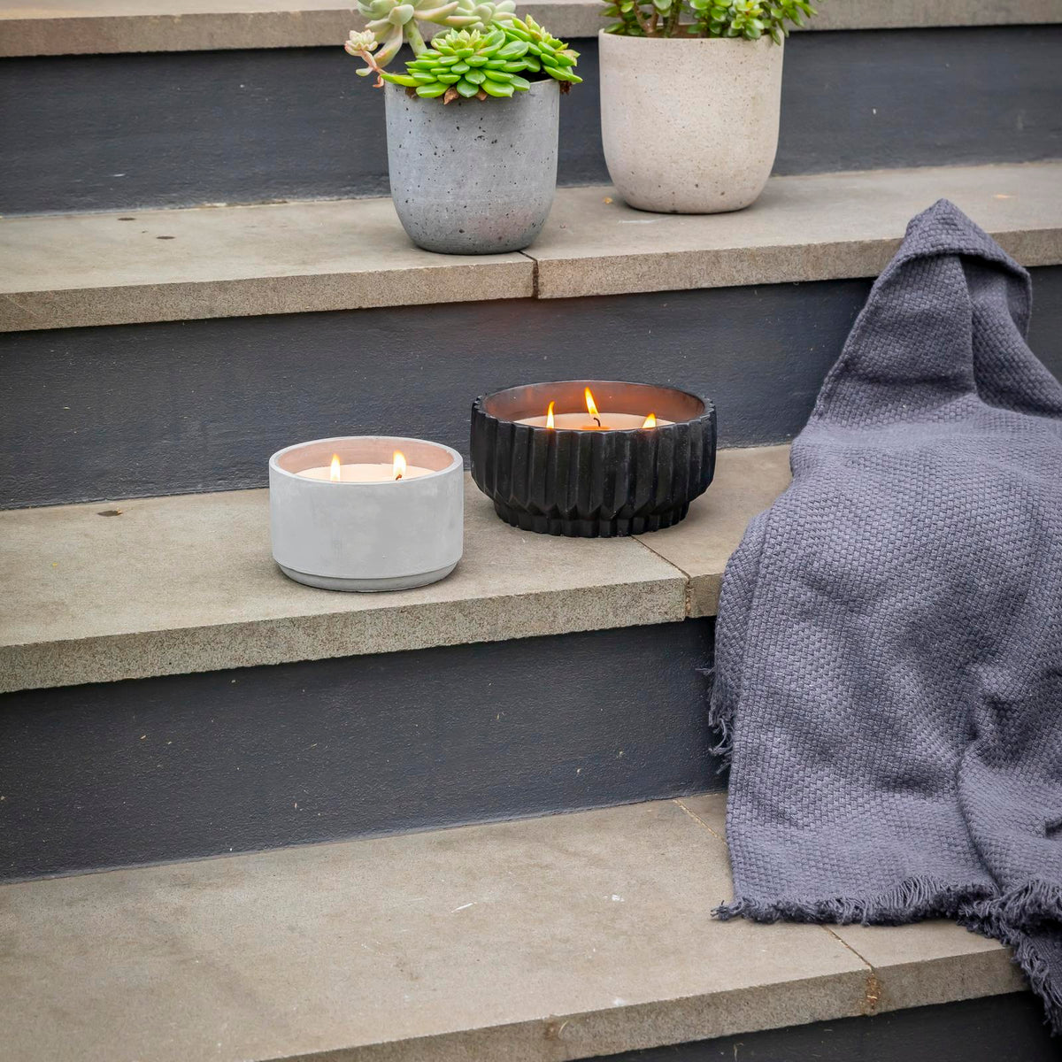 Santalum Estate Sandalwood Citronella Candle Black Ceramic with Lid