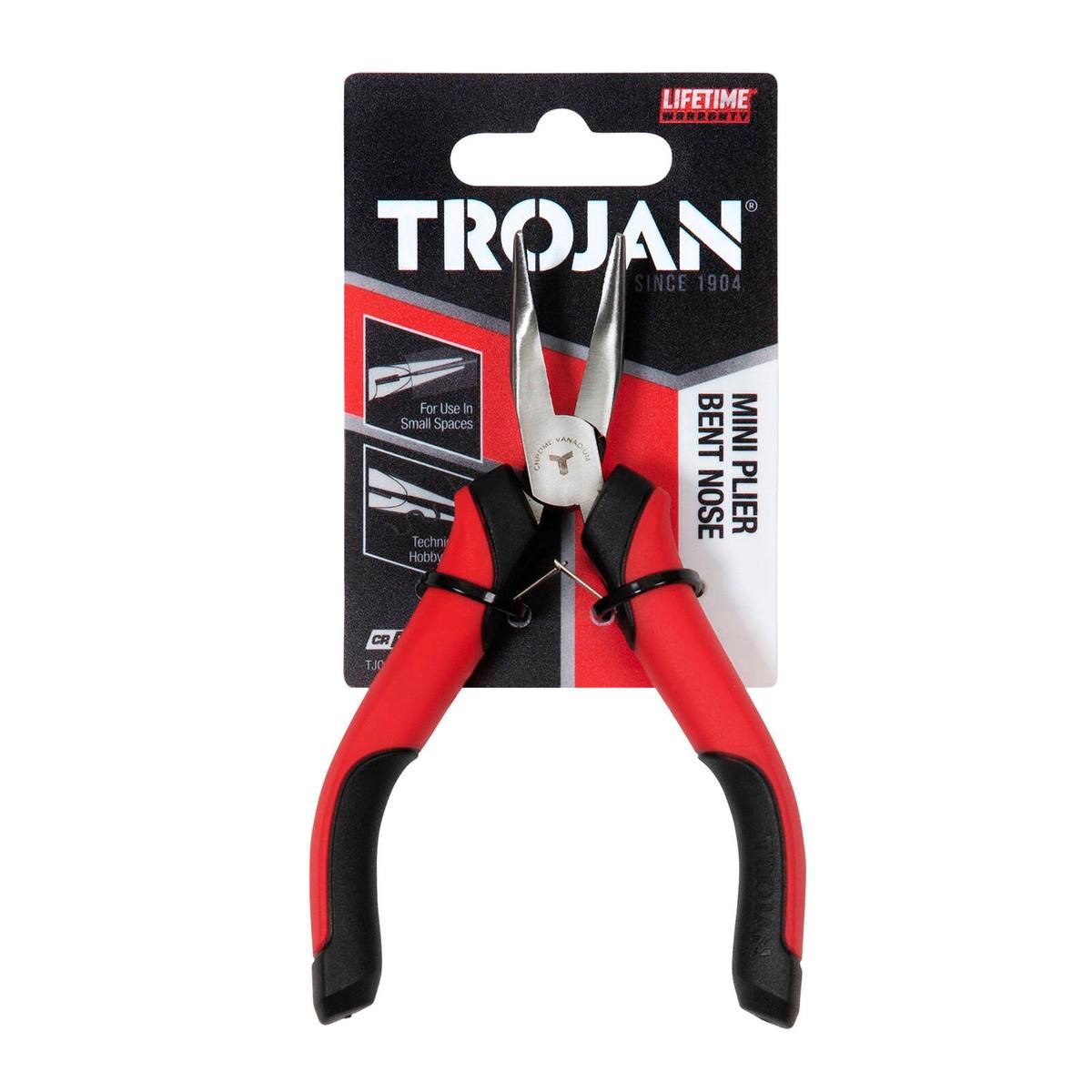 Trojan Mini CRV Bent Nose Plier Red and Black