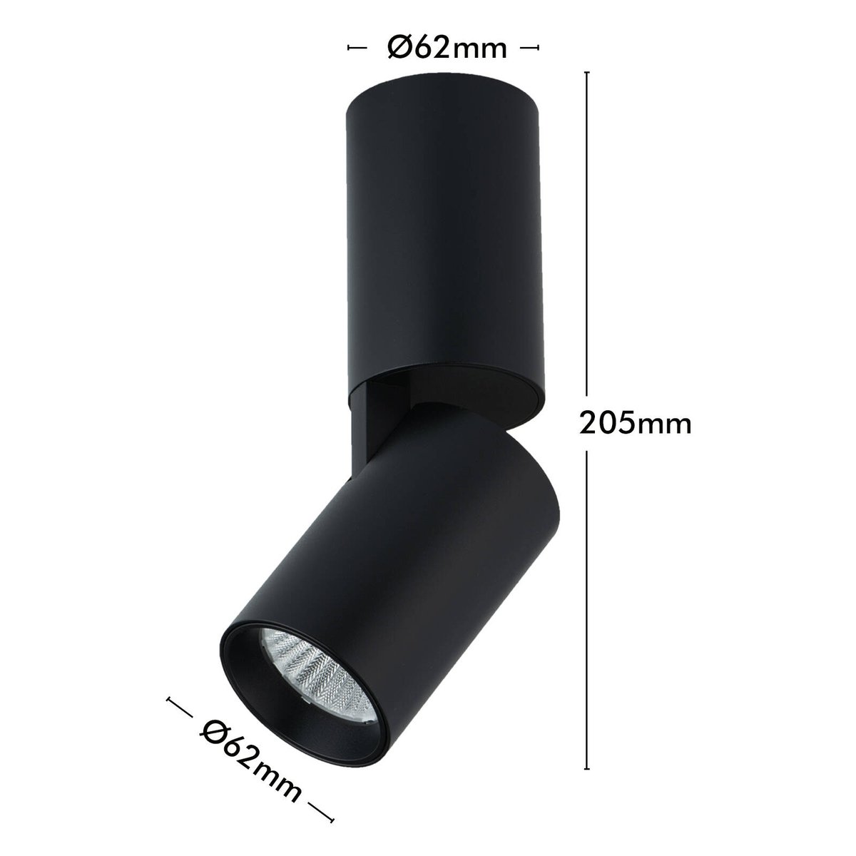 Verve Design Phoebe 15W Adjustable LED Spotlight - Black, Indoor (SL8298BLK)
