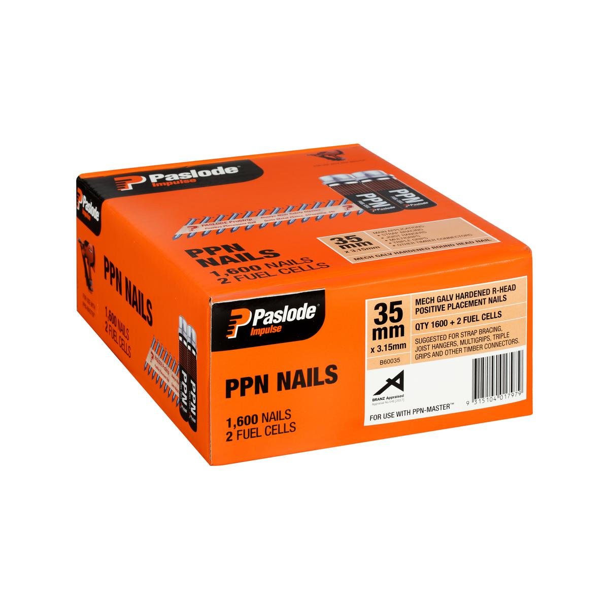 Paslode Impulse PPN Nails - 35 x 3.15mm - Galvanised - Box of 1600 - SuperSaverAU - view 1