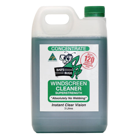 Bar's Bugs 3L Green Windscreen Cleaner Concentrate Makes Up To 120L