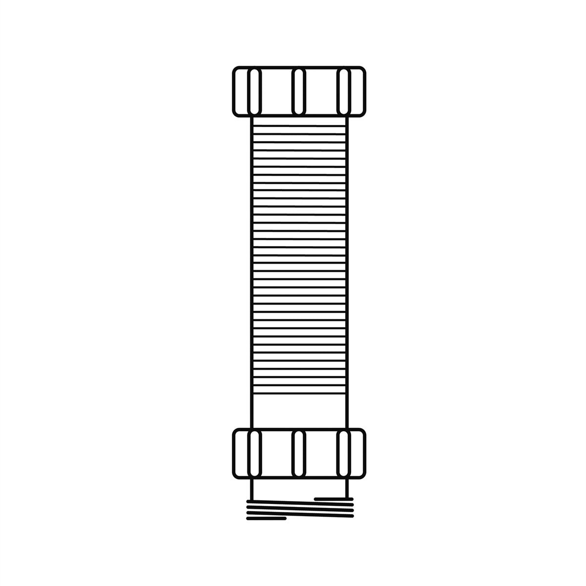 Caroma 50mm White Plastic Adjustable 60 to 225mm Cap and Lining PVC DWV
