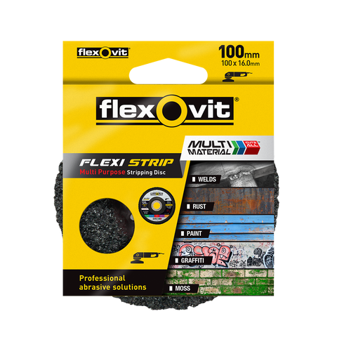 Flexovit 100mm Multi Purpose Flexi Strip Stripping Disc - Paint and Rust Removal
