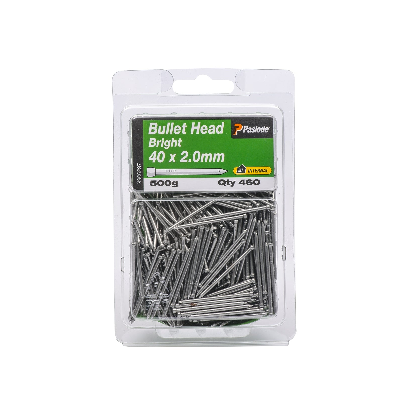 Paslode Bullet Head Nails 40 x 2.0mm Bright Steel 500g 460 Pack